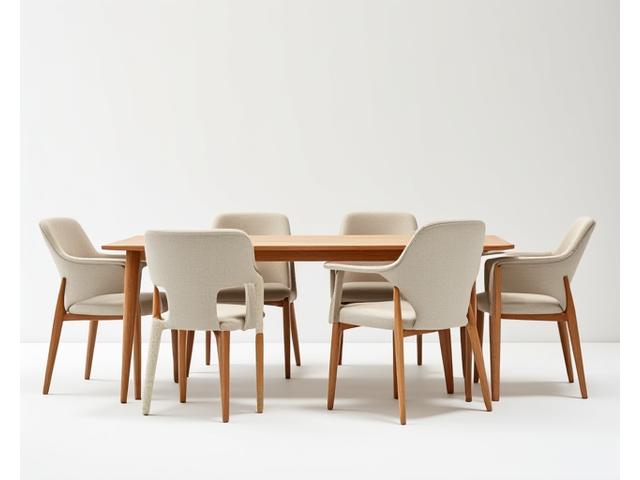 Set van moderne design eetkamerstoelen